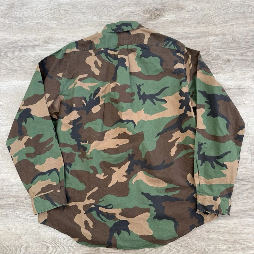 Polo Ralph Lauren Long Sleeve Classic Fit Oxford Button Down Shirt Camouflage XL